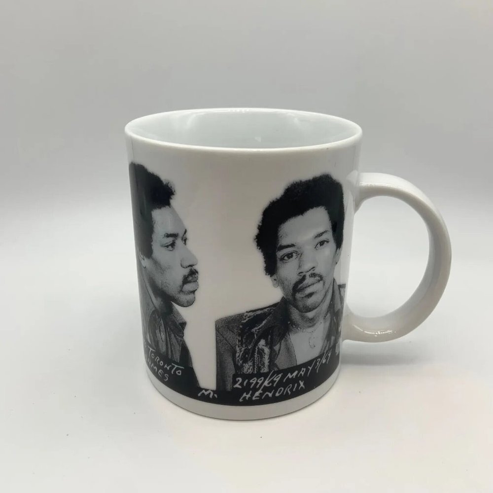 Jimi Hendrix Collectible Mugshot Black & White Coffee Mug